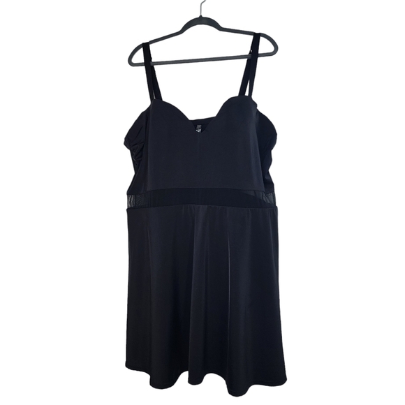 Torrid Black One Piece Skater SwimDress Swimsuit Beach Pool Vacation resort - Picture 1 of 13